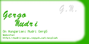 gergo mudri business card